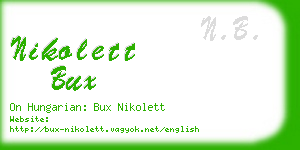 nikolett bux business card